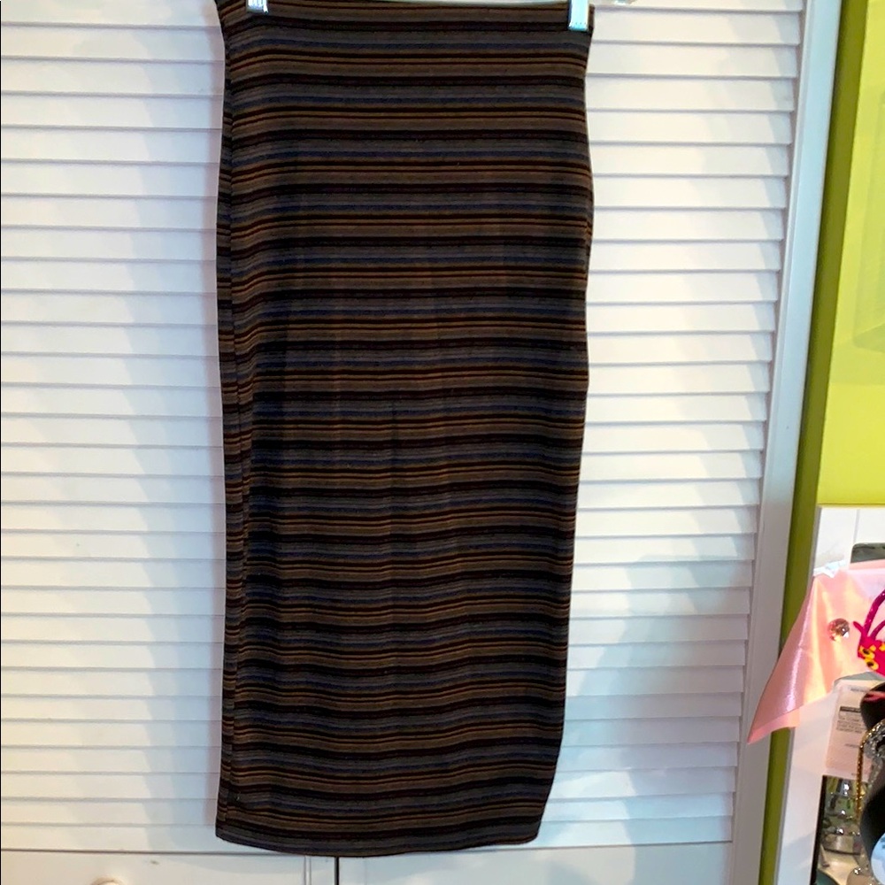 Vintage maxi colorful striped skirt size medium